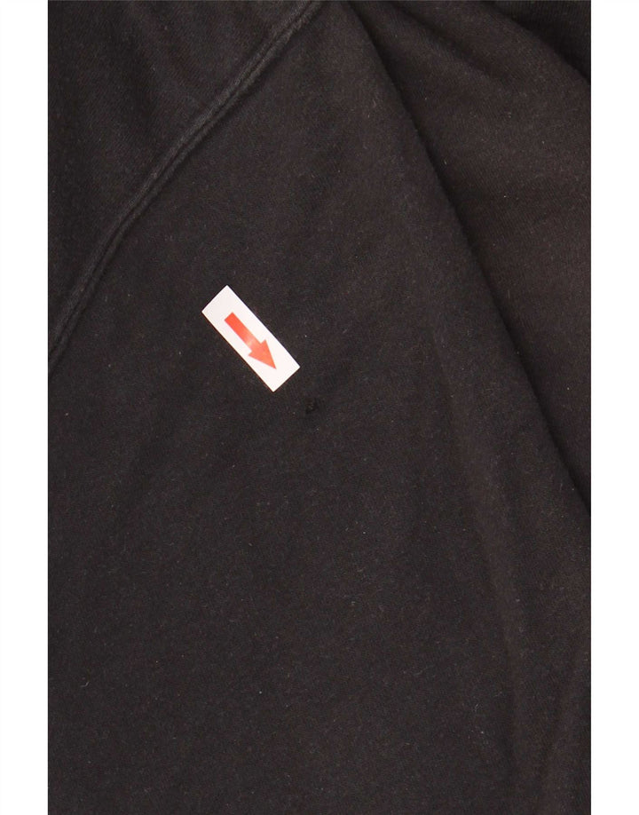 Nike masculino gráfico moletom com capuz médio algodão preto