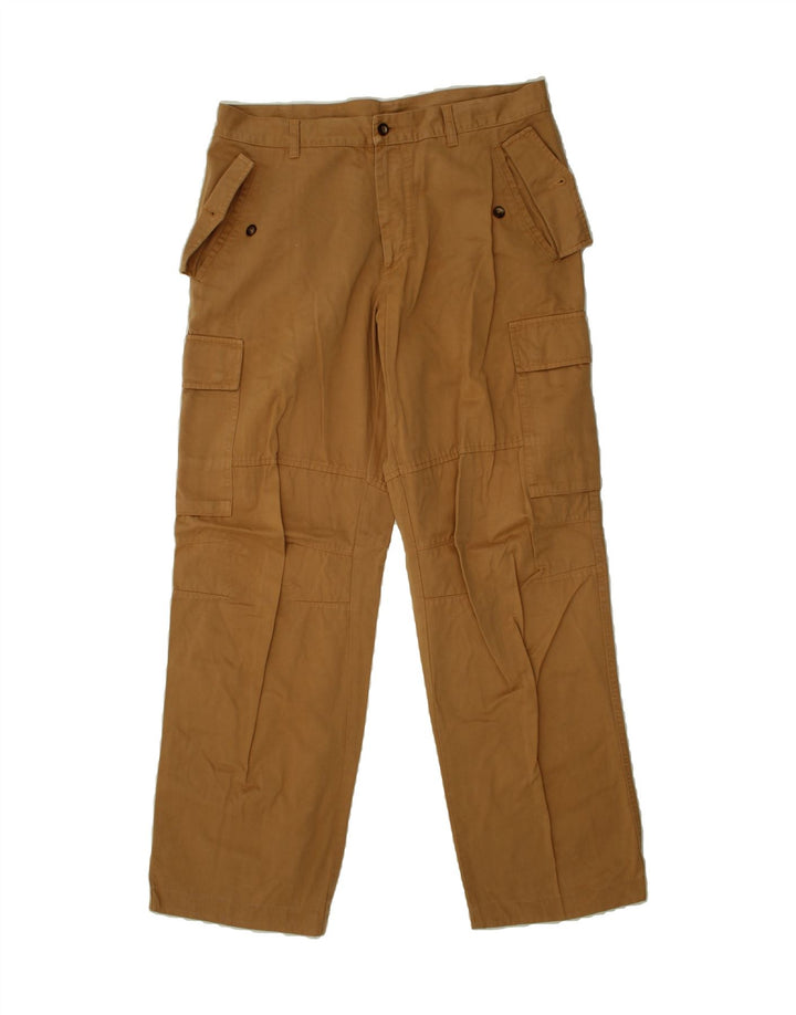 NAVY COAT Mens Straight Cargo Trousers IT 52 XL W34 L31  Brown Cotton Vintage Navy Coat and Second-Hand Navy Coat from Messina Hembry 