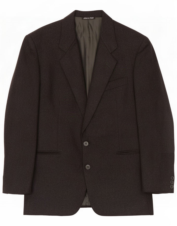 Pal Zileri Mens 2 Button Blazer Jacket IT 48 Lã Virgem Cinza Médio