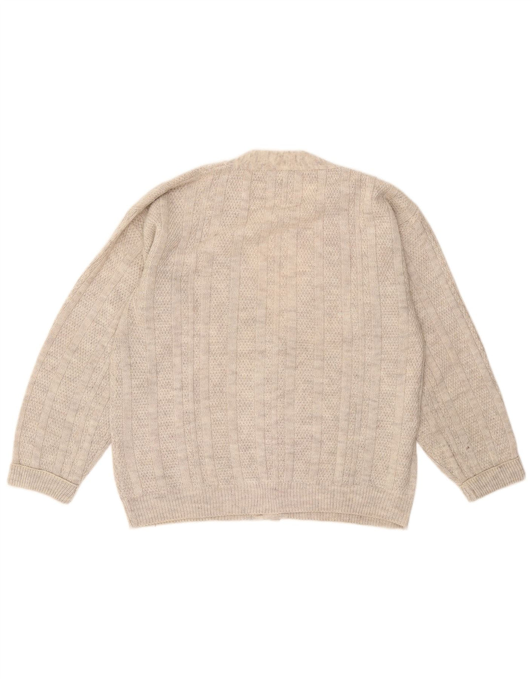 Suéter Cardigan Masculino Islândia IT 54 XL Bege Geométrico