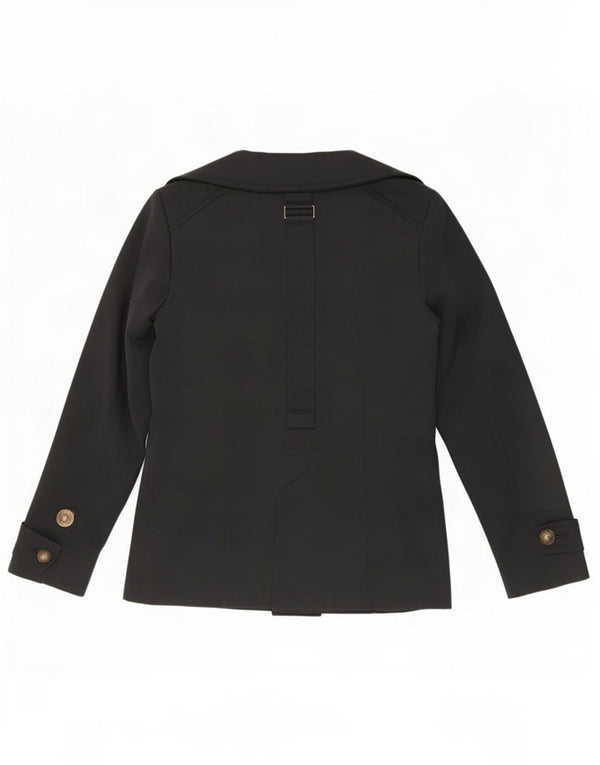 Jaqueta blazer feminina Zara com 1 botão Reino Unido 10 pequeno algodão preto