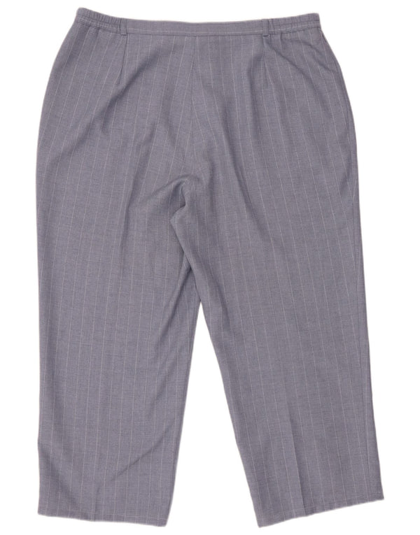 ST. Calça feminina BERNARD cintura alta cortada UK 20 2XL W34 L24 azul