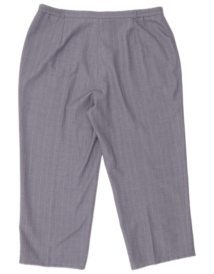 ST. Calça feminina BERNARD cintura alta cortada UK 20 2XL W34 L24 azul