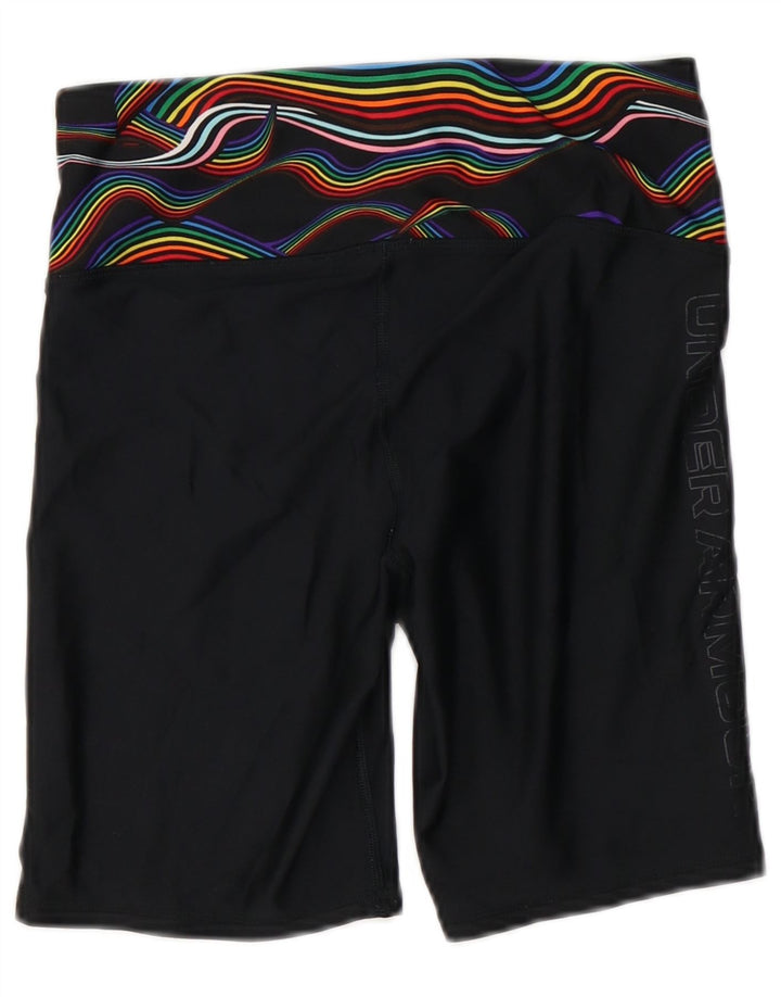 Shorts esportivos femininos Under Armour Heat Gear UK 12 poliéster preto médio