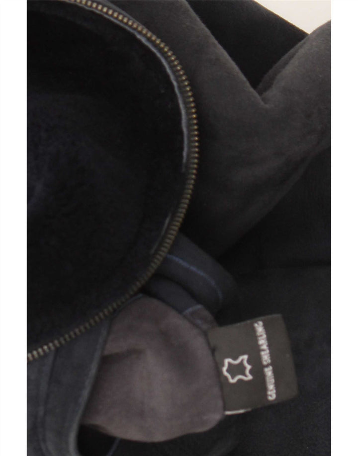 CPL1953 Jaqueta Bomber Shearling Feminina UK 20 2XL Azul Marinho Shearling