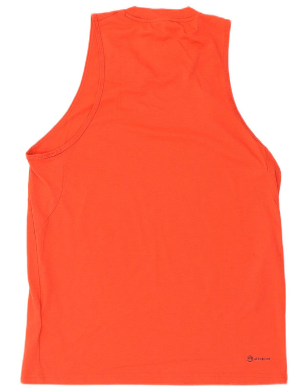Adidas Mens Aeroready Vest Top Médio Laranja Poliéster