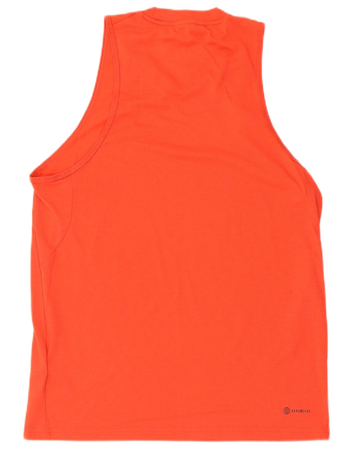 Adidas Mens Aeroready Vest Top Médio Laranja Poliéster