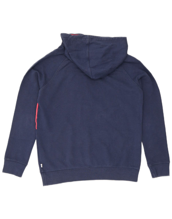 Adidas Mens Graphic Hoodie Jumper UK 10 Pequeno Algodão Azul Marinho