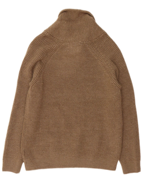 Suéter Zara Boys com gola xale 11-12 anos marrom acrílico