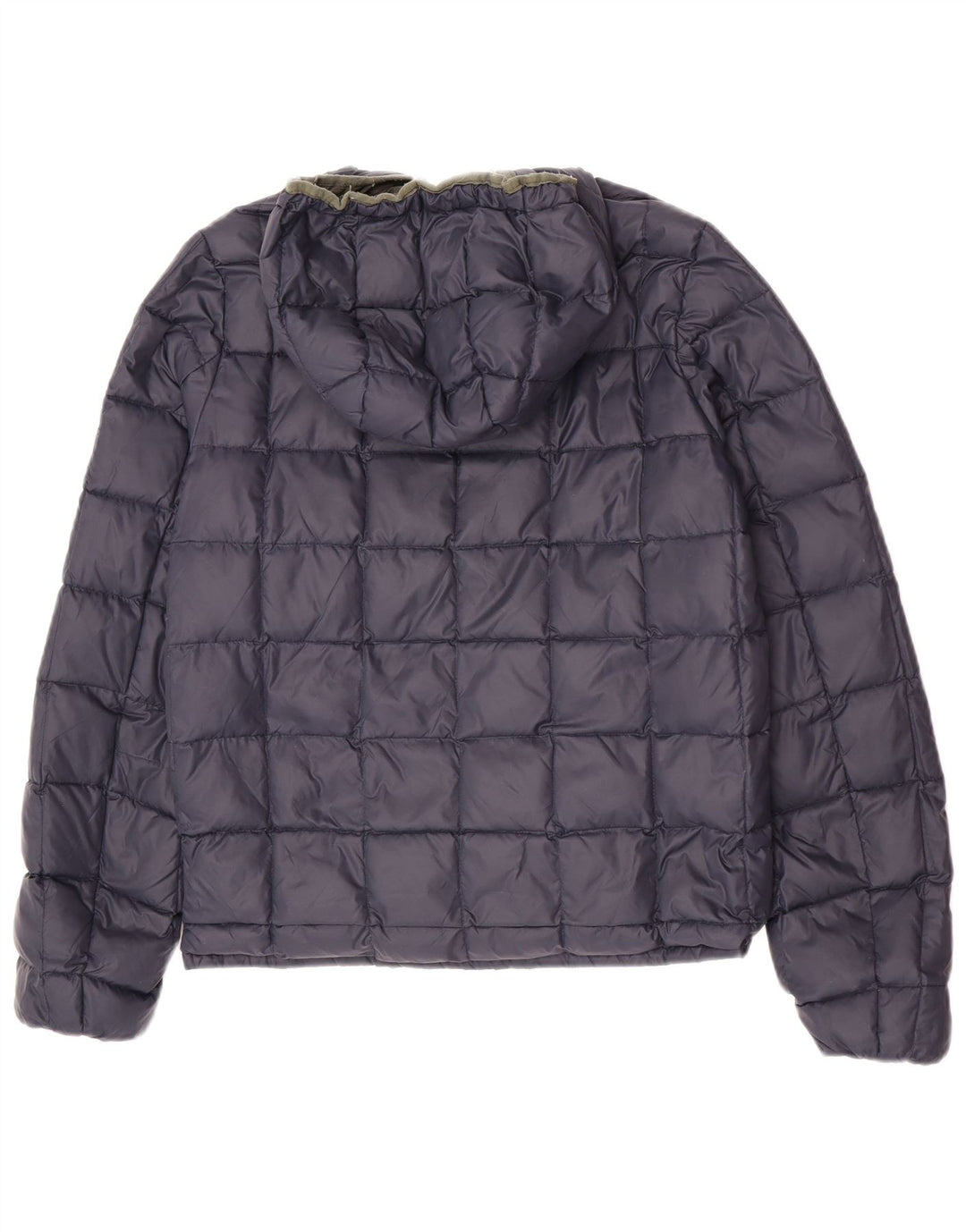 Jaqueta masculina acolchoada reversível com capuz K-Way UK 38 poliamida verde médio