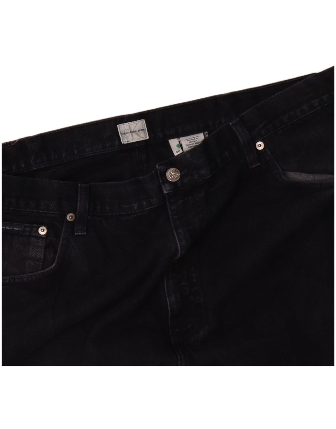 CALVIN KLEIN Calça jeans masculina solta W40 L27 algodão azul marinho