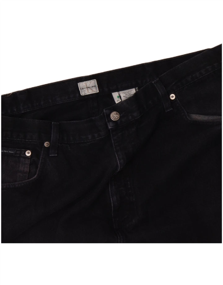 CALVIN KLEIN Calça jeans masculina solta W40 L27 algodão azul marinho