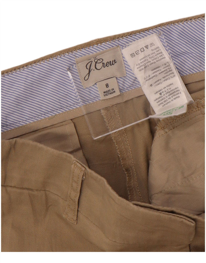 J. CREW Shorts Chino Feminino US 8 Grande W32 Algodão Bege