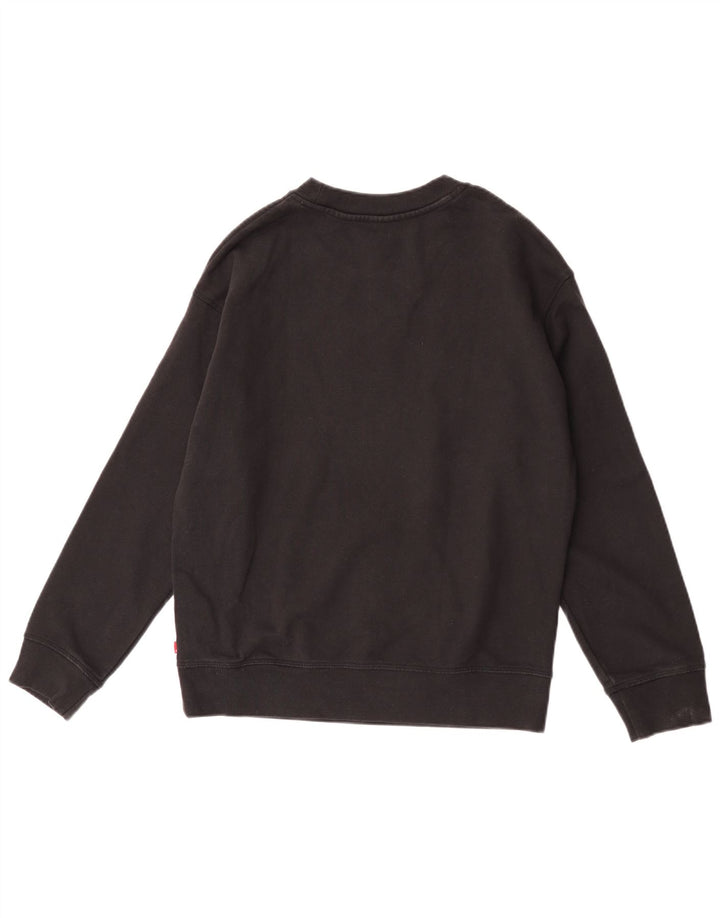 Levi's moletom gráfico masculino jumper pequeno algodão preto