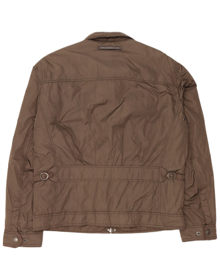 Jaqueta bomber masculina Massimo Dutti Reino Unido 42 XL marrom nylon