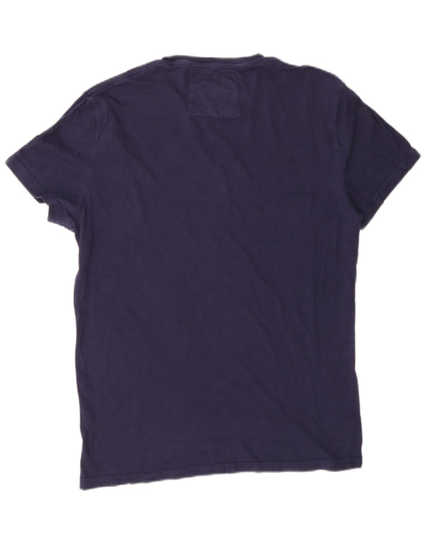 Camiseta gráfica masculina Jack Wills Top XS azul marinho algodão