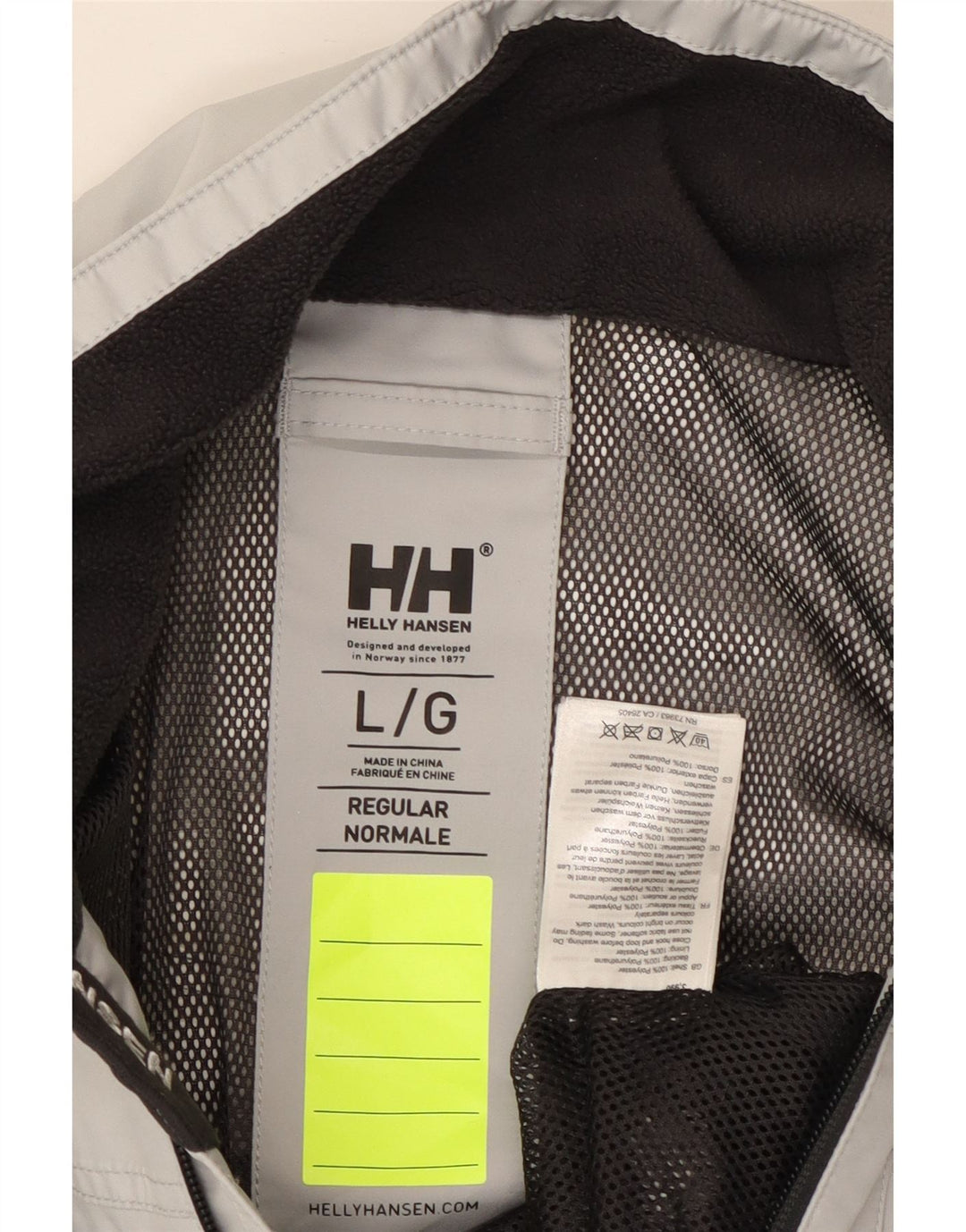 Jaqueta de chuva masculina Helly Hansen Graphic UK 40 poliéster cinza grande