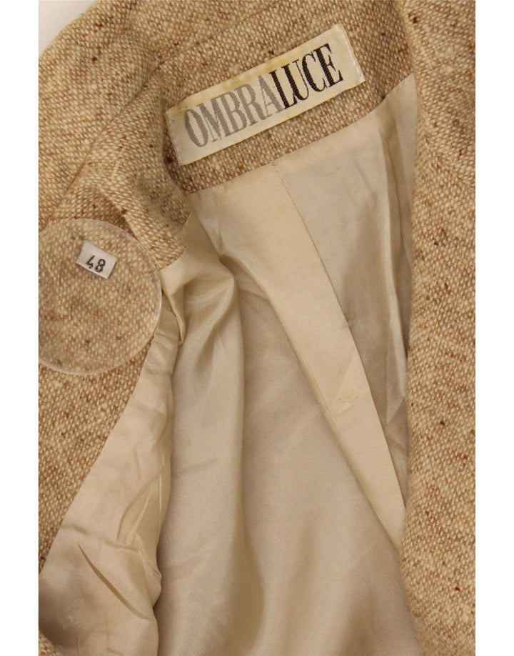 Jaqueta blazer feminina Ombraluce com 3 botões IT 48 XL bege manchado