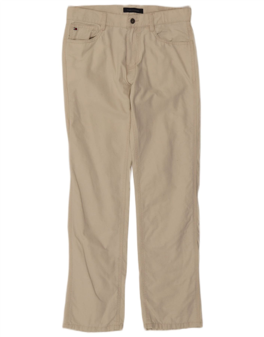 Calça casual masculina TOMMY HILFIGER W30 L32 algodão branco