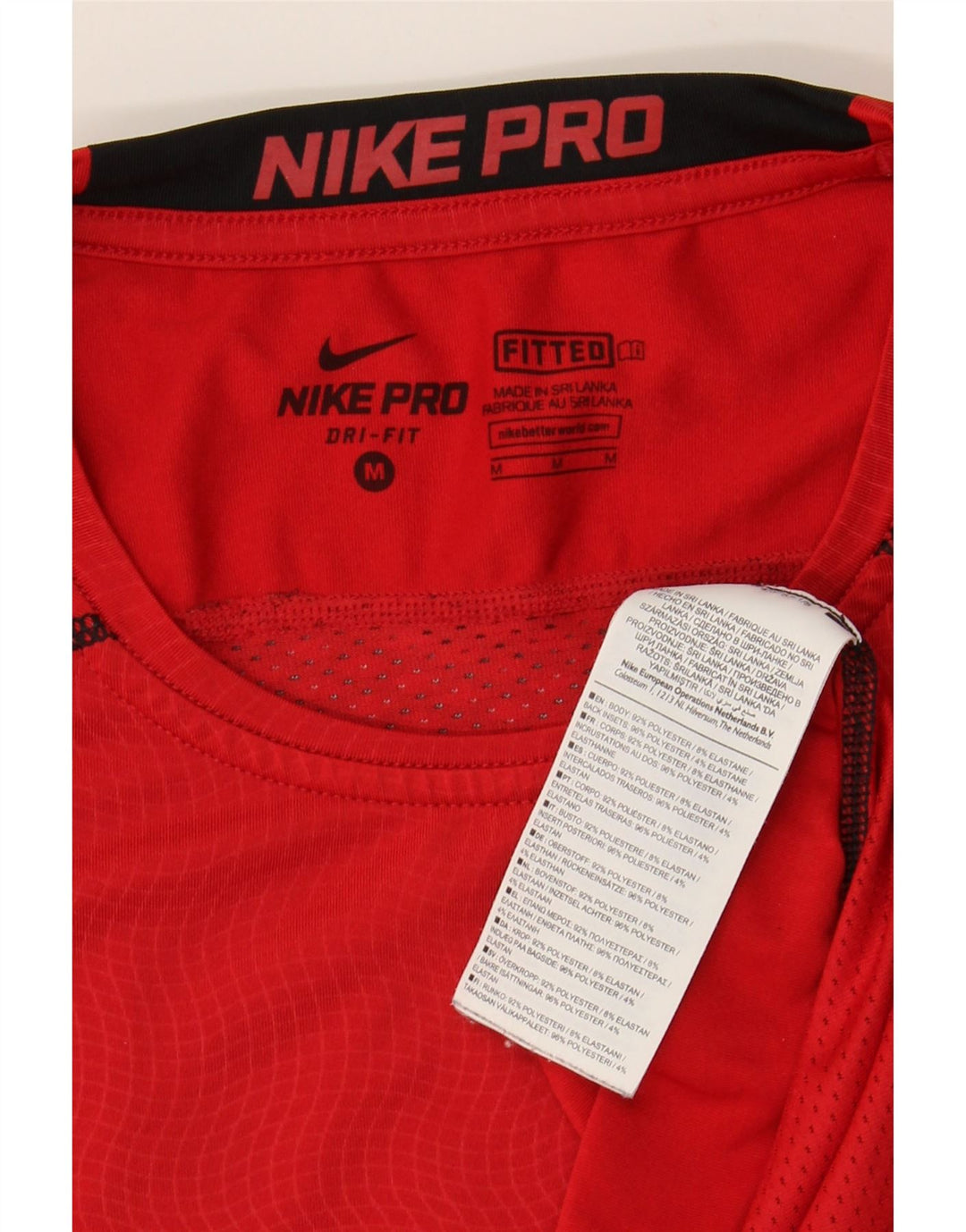 Camiseta masculina NIKE Dri Fit Graphic Top Médio Poliéster Vermelho