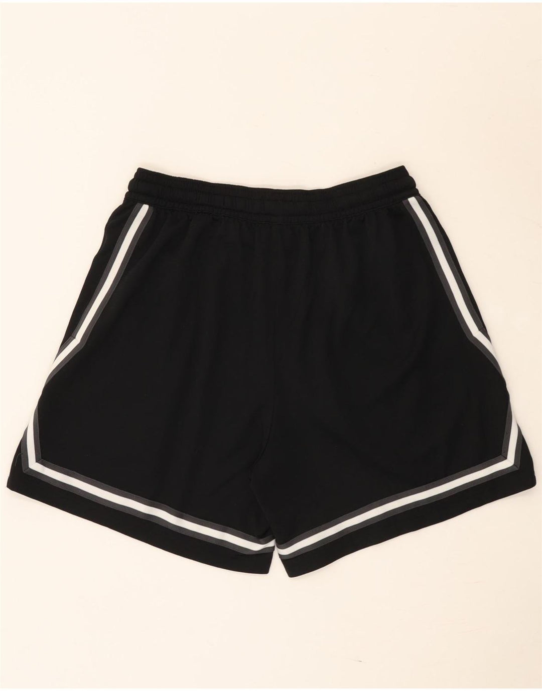 Shorts esportivos masculinos Nike Brooklyn Nets grandes listrados pretos