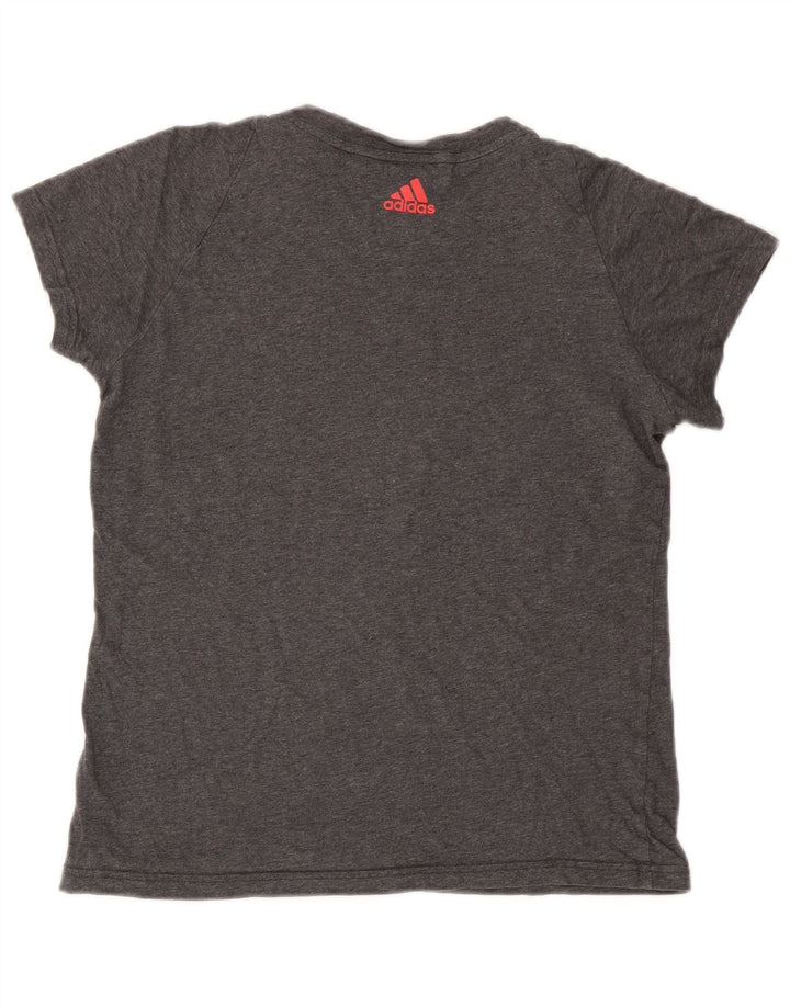 Camiseta Adidas Feminina Graphic Top UK 10 Pequena Cinza