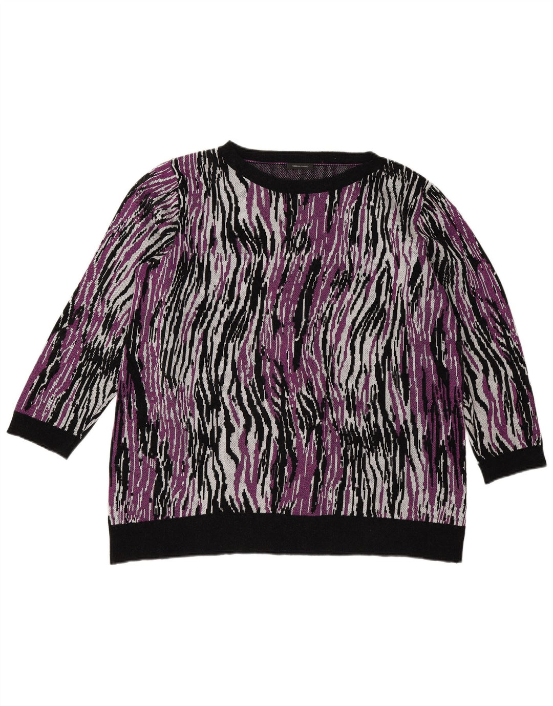 Suéter feminino Florela Rubino com gola redonda Reino Unido 14 médio multicolorido