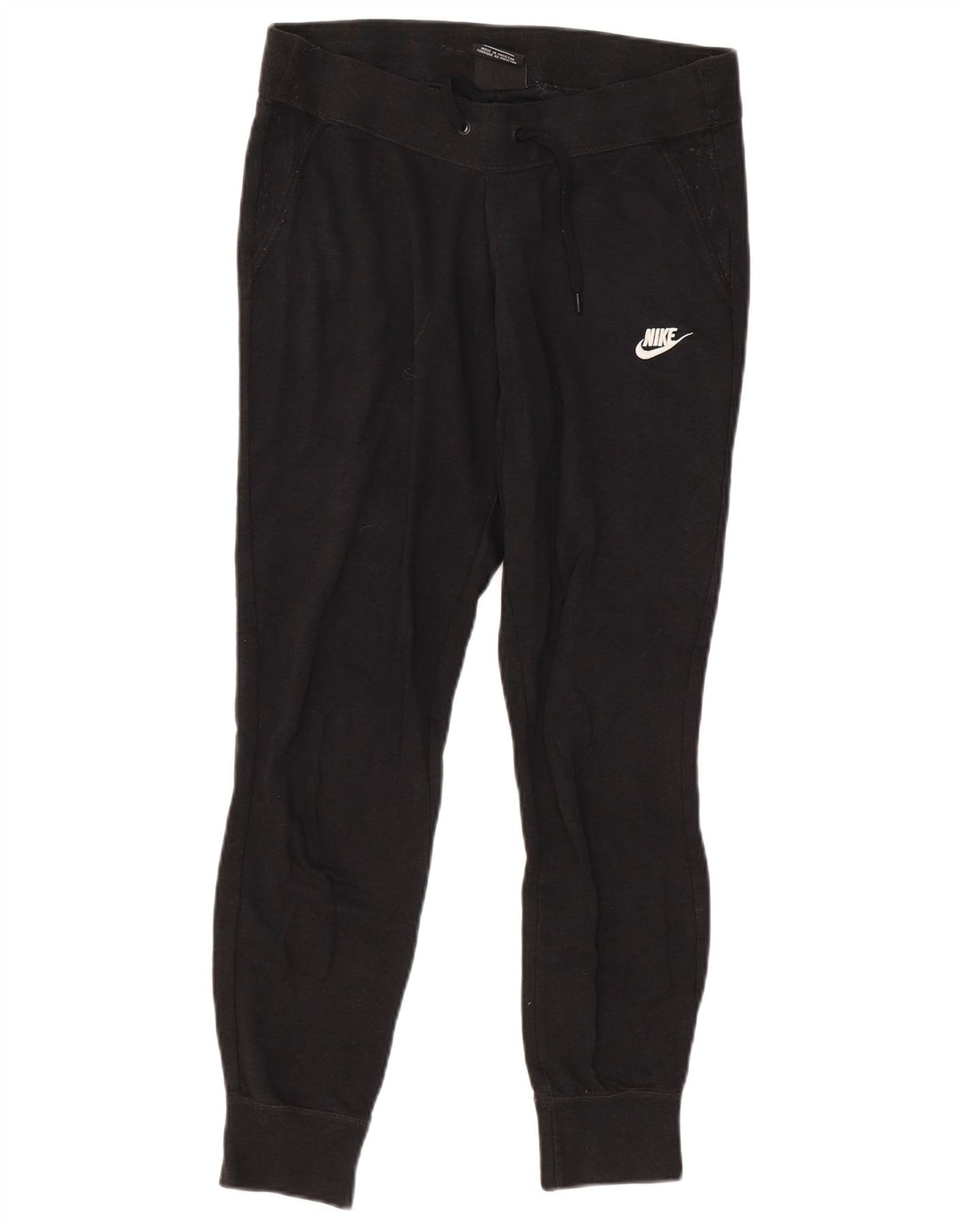 Calça de treino feminina Nike Joggers UK 12 médio preto algodão