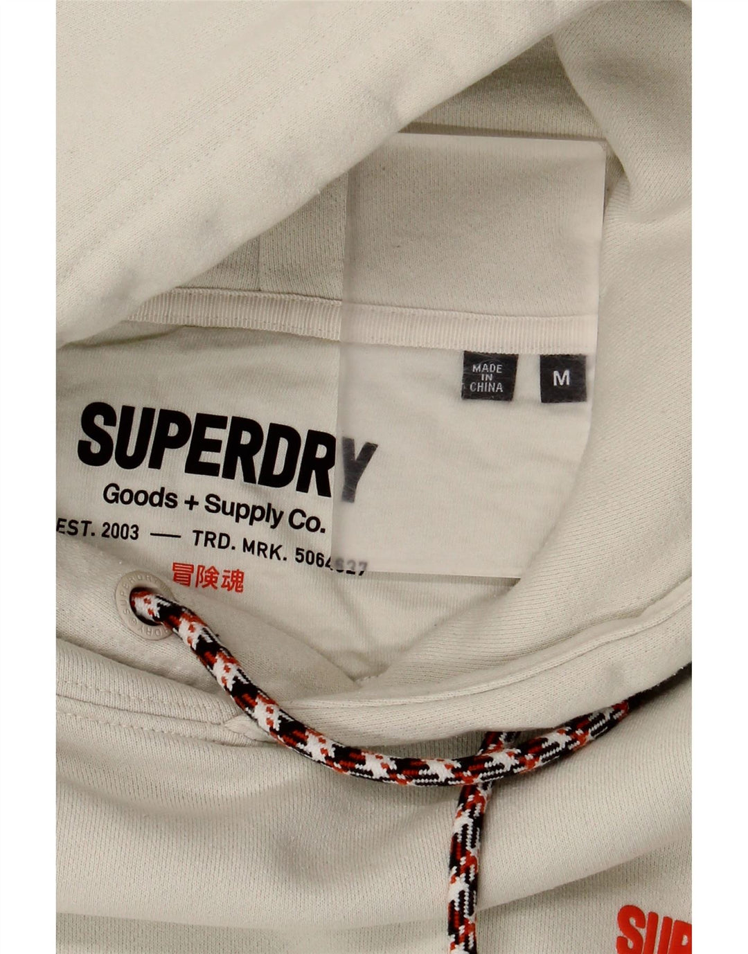 Superdry Mens Graphic Hoodie Jumper Médio Algodão Branco