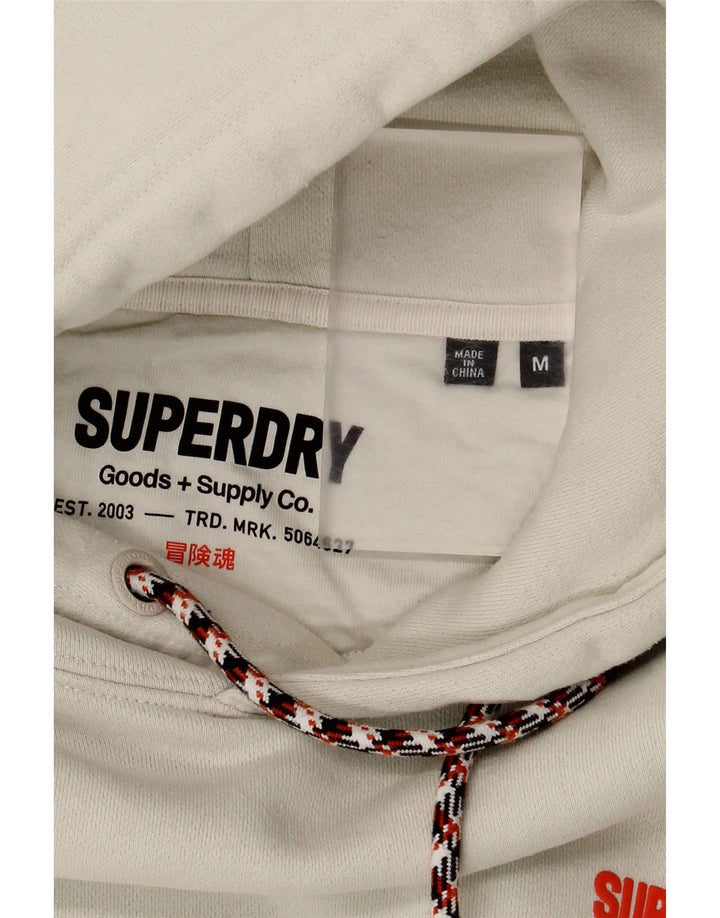 Superdry Mens Graphic Hoodie Jumper Médio Algodão Branco