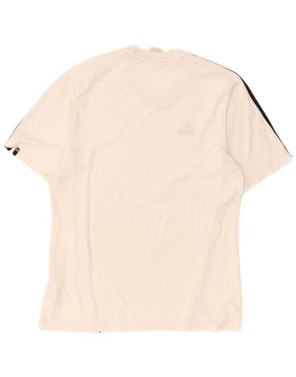 Adidas Mens Climalite Camiseta Top Grande Poliéster Branco