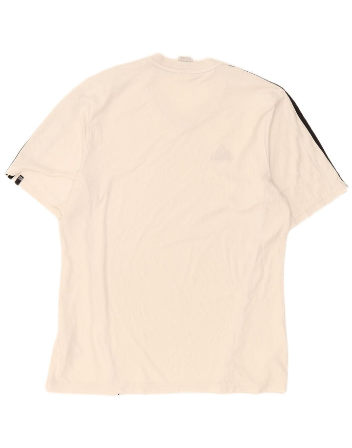 Adidas Mens Climalite Camiseta Top Grande Poliéster Branco