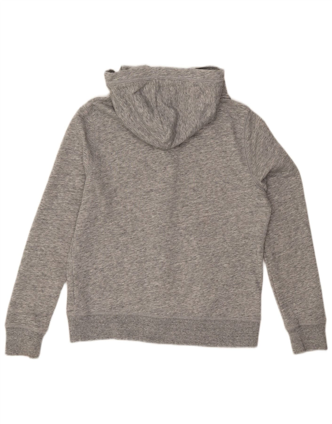 Suéter feminino TOMMY HILFIGER com capuz e zíper grande Reino Unido 10 pequeno cinza