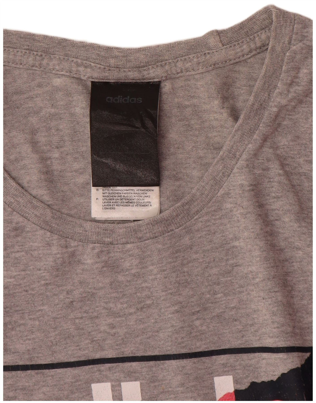 Camiseta Adidas Masculina Graphic Top Pequeno Algodão Cinza