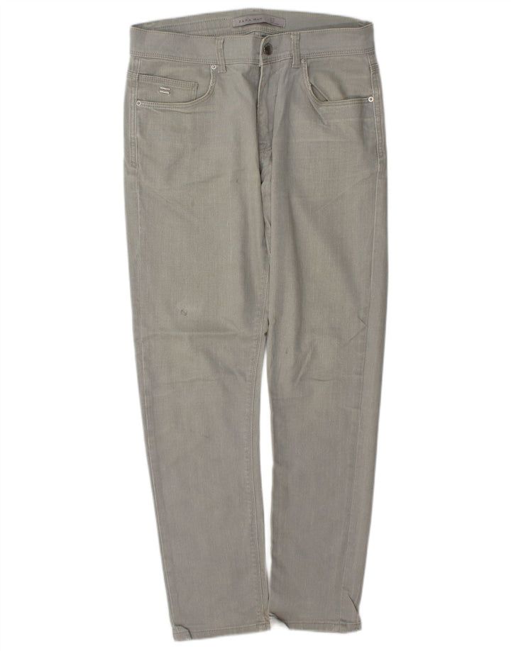 Zara Mens Slim Jeans EU 40 Médio W31 L30 Cinza Algodão