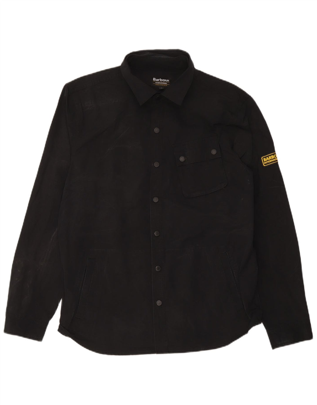 Camiseta masculina Barbour grande poliéster preto