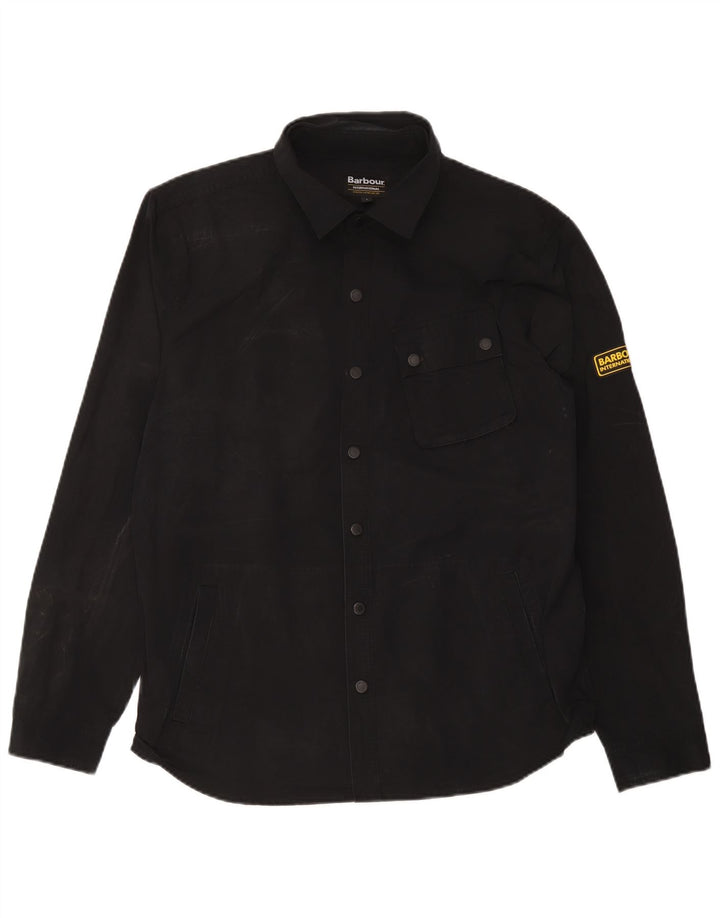 Camiseta masculina Barbour grande poliéster preto