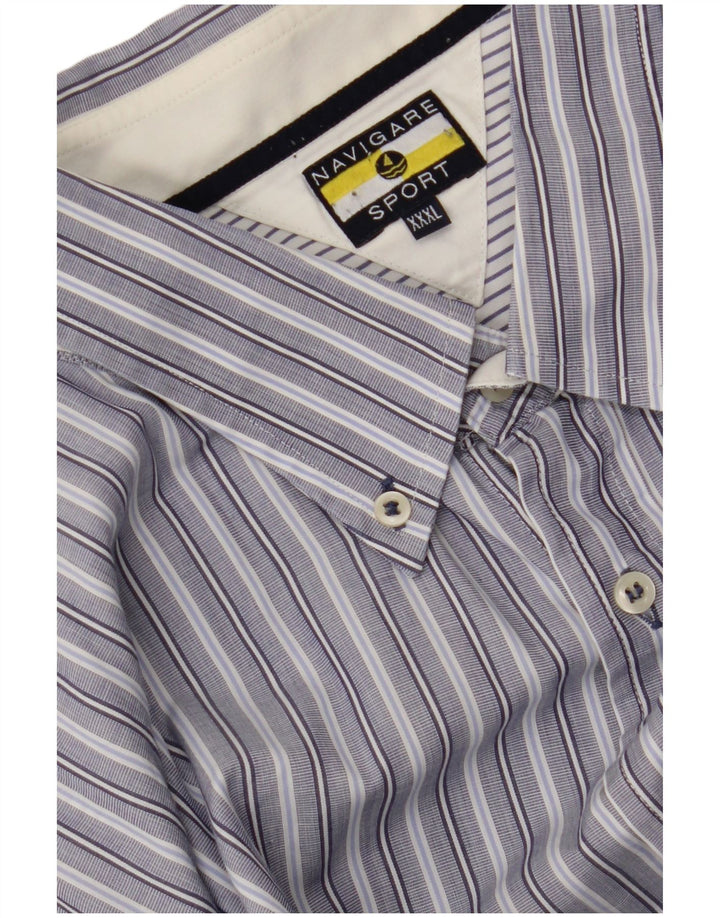 Camisa masculina Navigare 3XL listrada azul