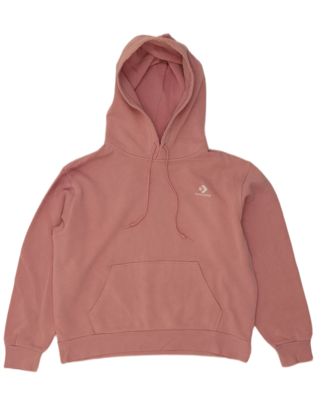 Converse feminino oversized moletom com capuz UK 14 médio algodão rosa
