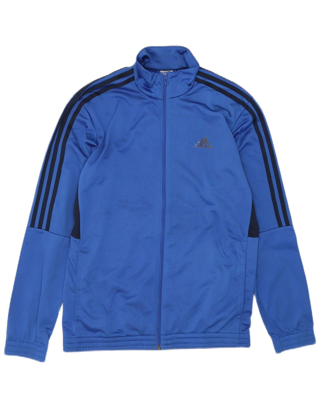 Adidas Mens Tracksuit Top Jacket UK 40/42 Médio Azul Colourblock Poliéster