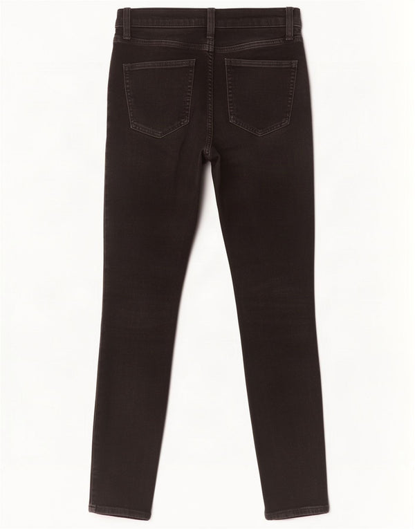 Jeans skinny feminino de cintura média Gap US 4 pequeno W27 L28 algodão preto