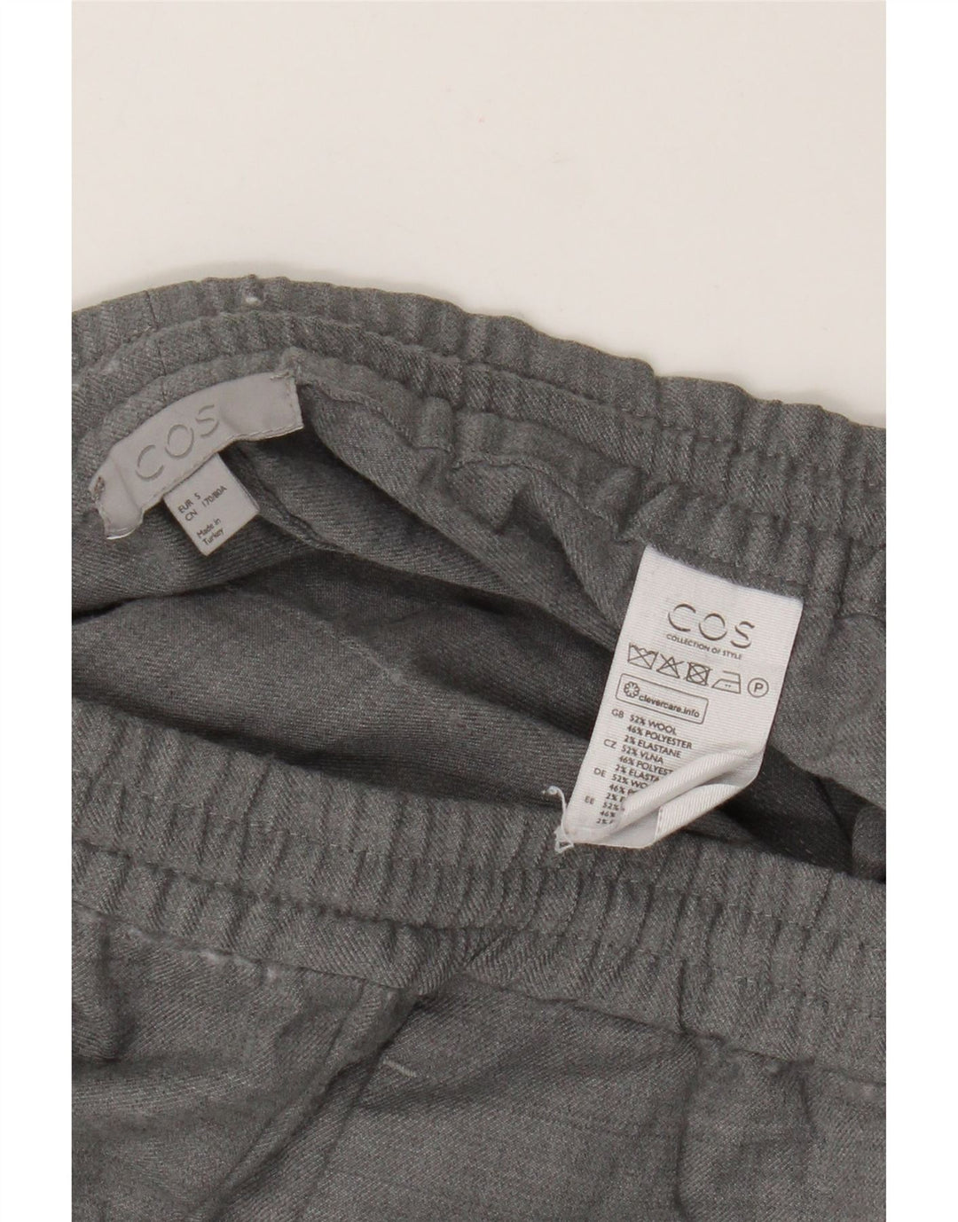 Cos Mens Joggers Cargo Calças Pequenas W29 L27 Lã Cinza