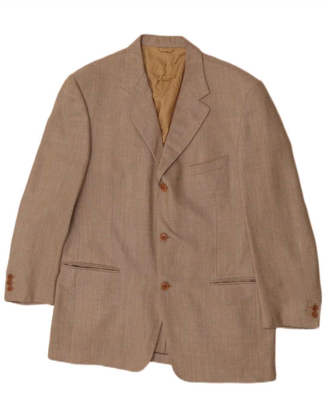 Jaqueta Blazer Masculina Cerruti 1881 com 3 Botões IT 54 2XL Lã Bege
