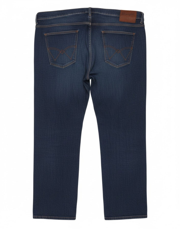 Jeans Wrangler masculino reto W47 L28 azul marinho