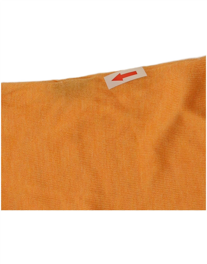 Suéter feminino Zara com gola canoa UK 14 médio laranja
