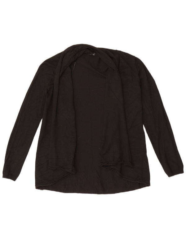 Zara Suéter Cardigan Aberto Feminino Reino Unido 14 Grande Preto