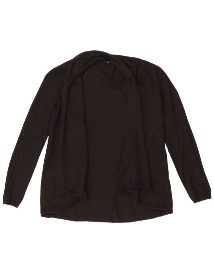 Zara Suéter Cardigan Aberto Feminino Reino Unido 14 Grande Preto