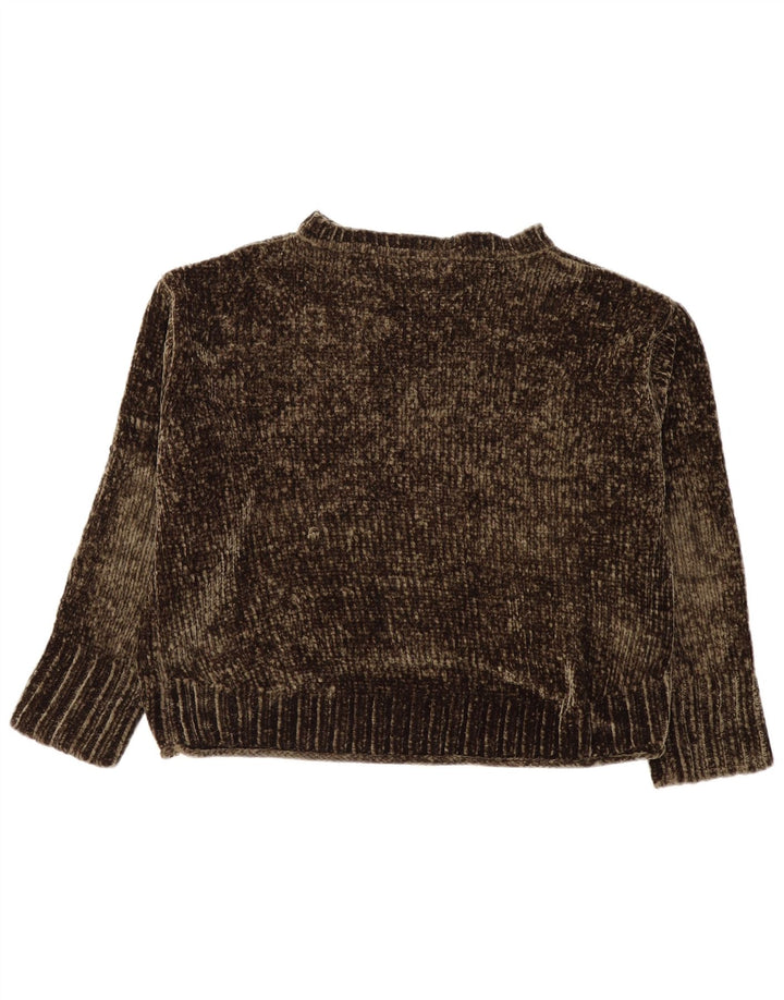 Zara Suéter feminino oversized com gola canoa e gola redonda Reino Unido 14 médio cáqui