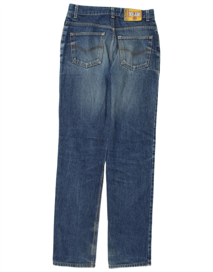 NEW JEANS Jeans reto masculino W32 L36 algodão azul