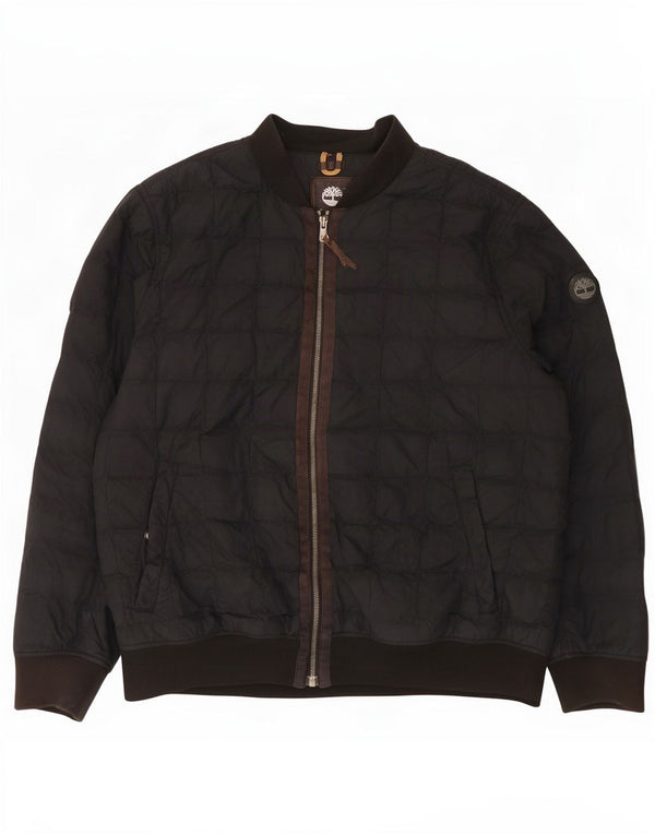Jaqueta acolchoada masculina Timberland UK 42 XL preto nylon